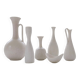 Group of 6 white and grey Midcentury Modern vessels Rörstrand Sweden 1950