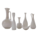 Group of 6 white and grey Midcentury Modern vessels Rörstrand Sweden 1950