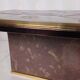 70s Brutalist Coffee Table in Brass, Bronze and Stone
