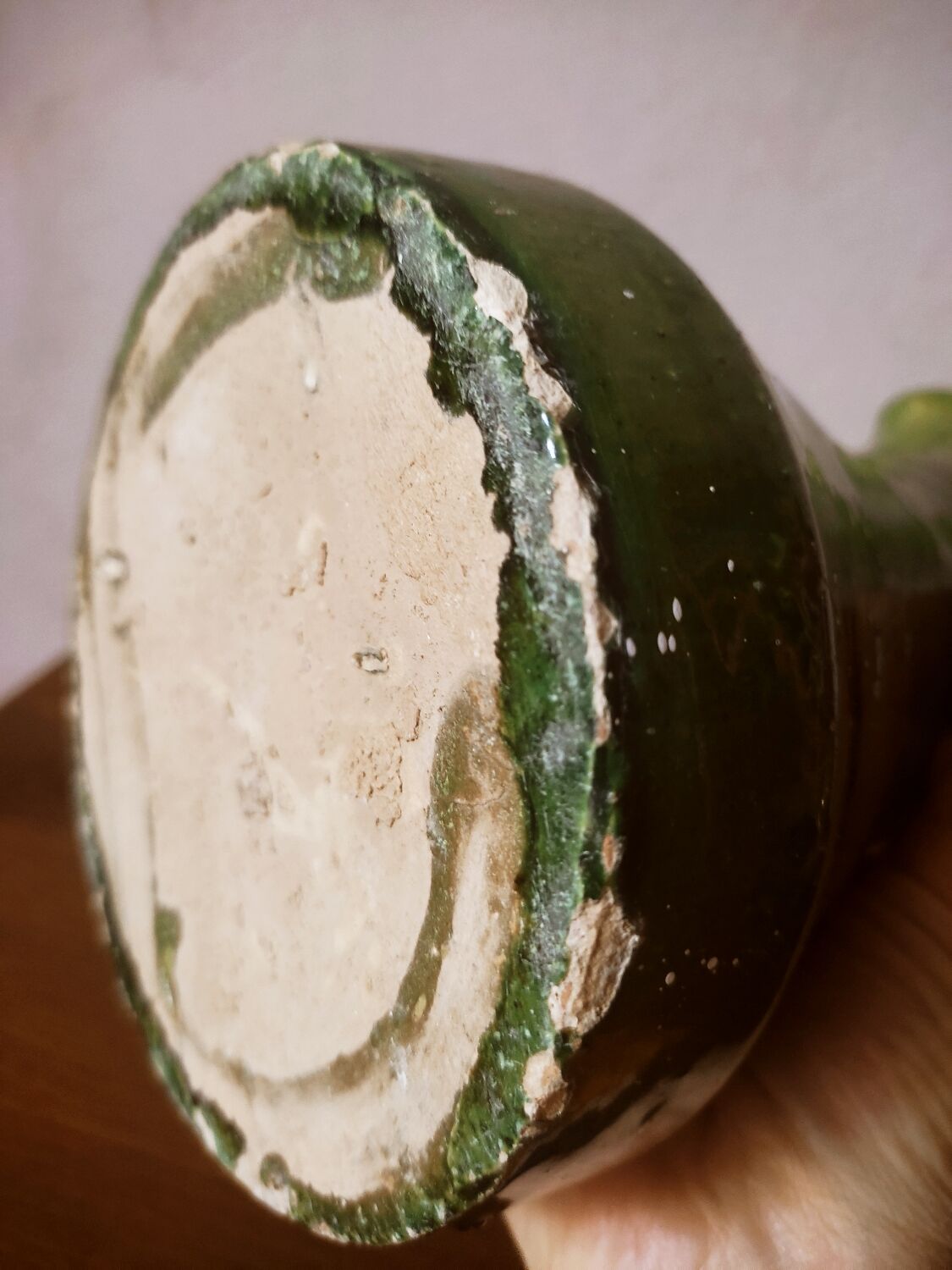 Glazed terracotta vase