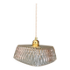 Vintage square glass pendant light - tableware collection -