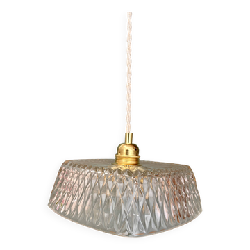 Vintage square glass pendant light - tableware collection -