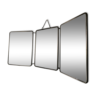 Vintage barber triptych mirror mercury ice cream (76x30)