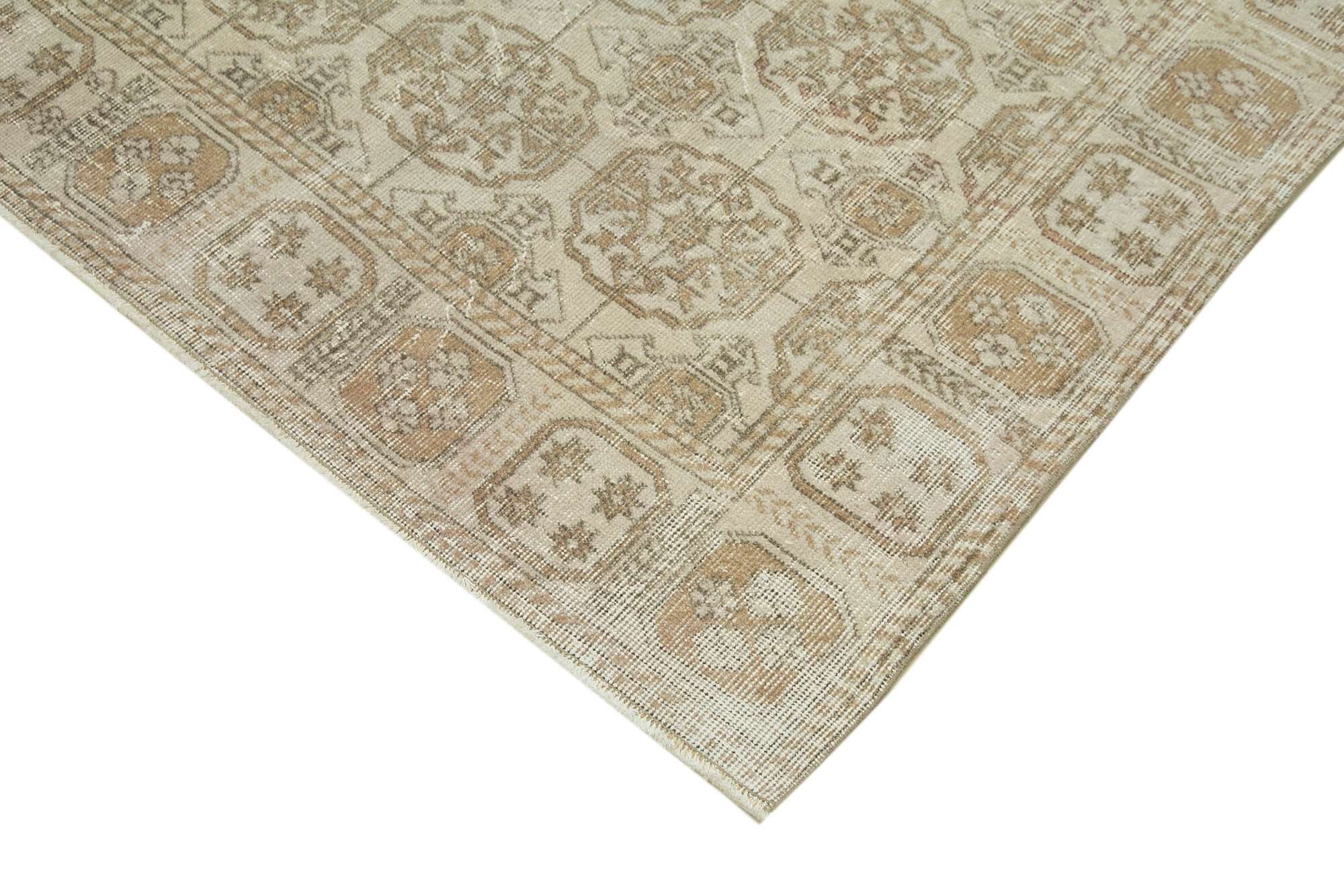 Hand-knotted contemporary turkish beige carpet 201 cm x 278 cm