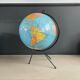 Vintage terrestrial globe Girard and Barrère - 1950s-60s - string base - Ref 1153