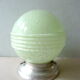 Ceiling light with green marbled opaline globe