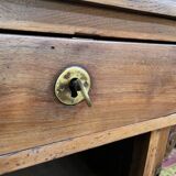 Napoleon III oak and walnut store counter
