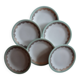 Set of 6 R T M Paris dessert plates