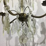 Chandelier 4 lights bronze and tassels