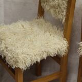 pair of fur chairs for chalet