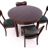 Art Deco table set, Poland, 1930s. After renovation.