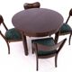 Art Deco table set, Poland, 1930s. After renovation.