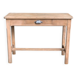 table de ferme art déco - bois brut