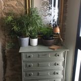 Sage green patina dresser