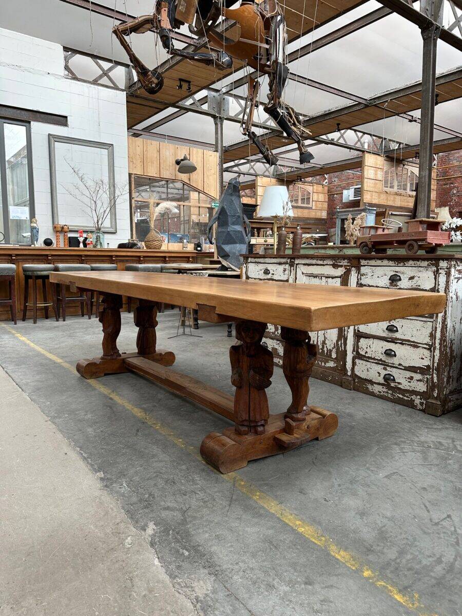 1950s mountain table in solid elm