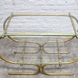 Bauhaus Tubular Brass Side Table, 1930s