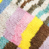 Moroccan Berber rug Boujaad ecru with multicolored patterns 305x212cm