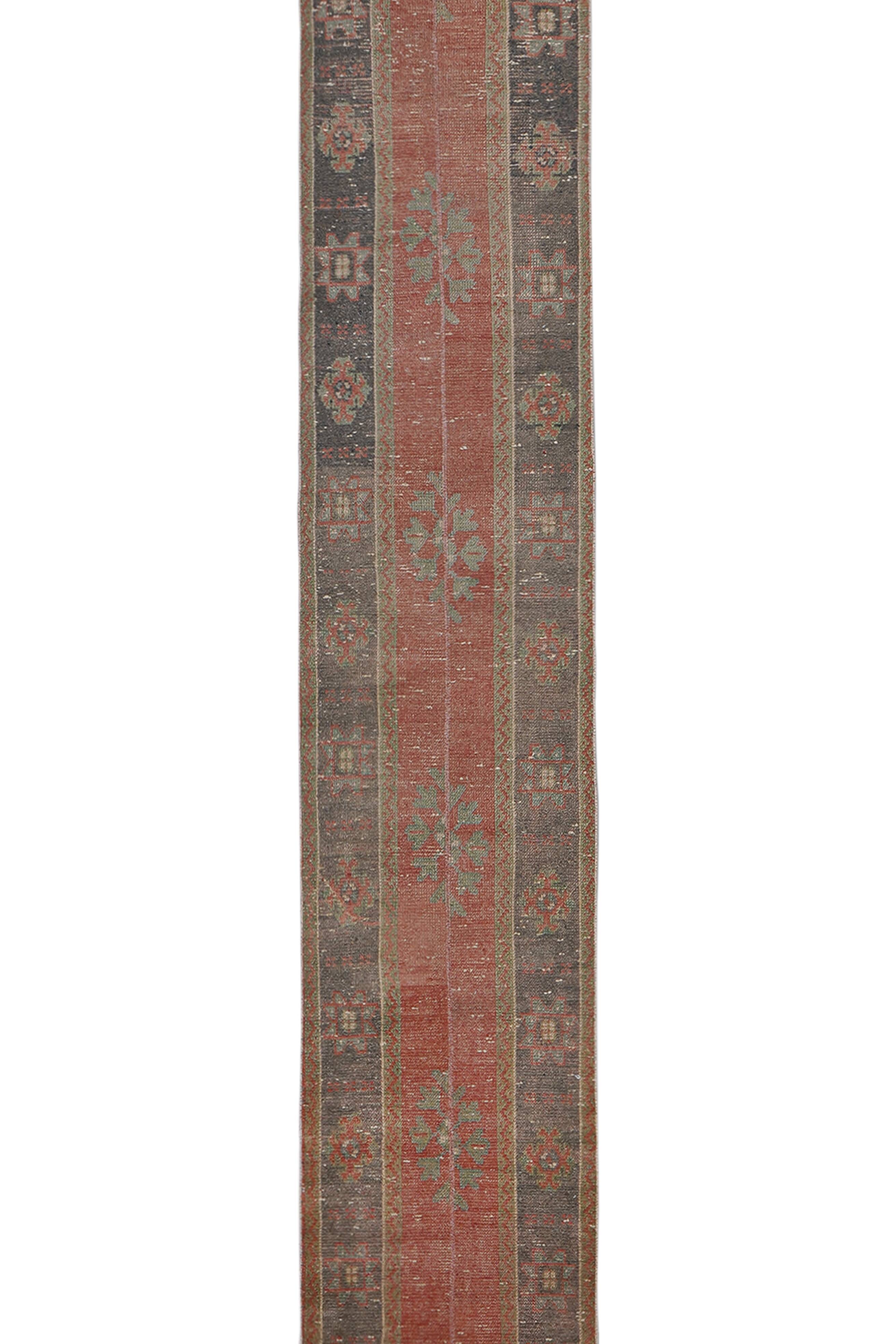 Vintage Turkish Oushak Rug Handwoven 61x313 cm