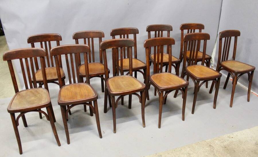 Set of 11 bistro chairs