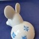 Salt cellar or porcelain salt shaker. Zoomorphic figurine of a mouse.