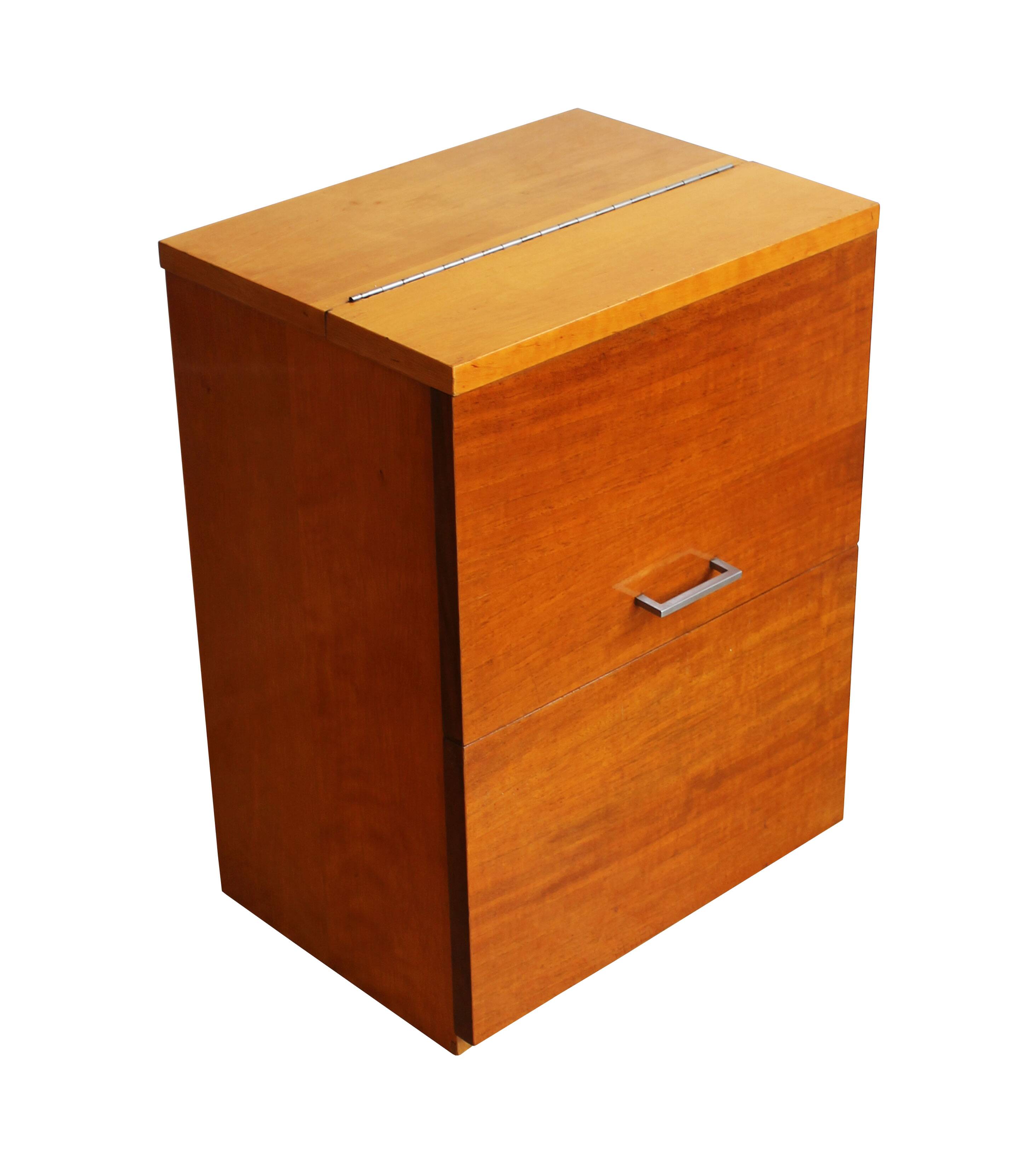 1960s Minimalist Drinks Cabinet with Top and Front Opening