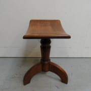 Tabouret de piano vintage en chêne des années 1930