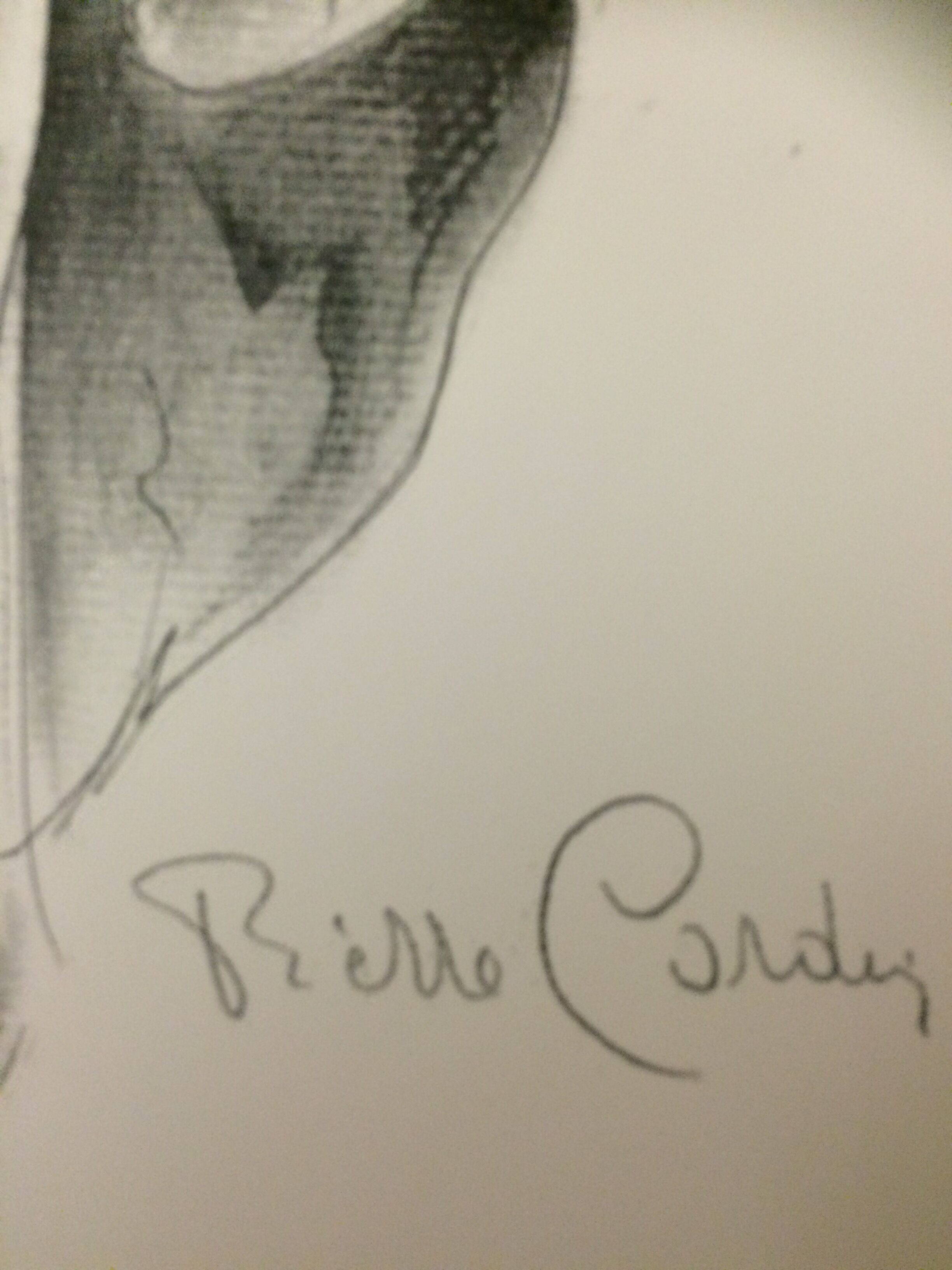 Nice illustration of press fashion Pierre Cardin from the 80s.