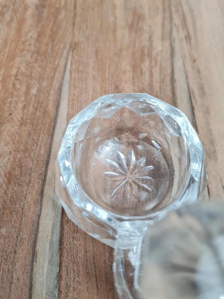 Double crystal saleron signed Baccarat
