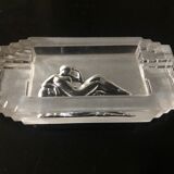 Art deco pressed glass ashtray