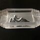 Art deco pressed glass ashtray