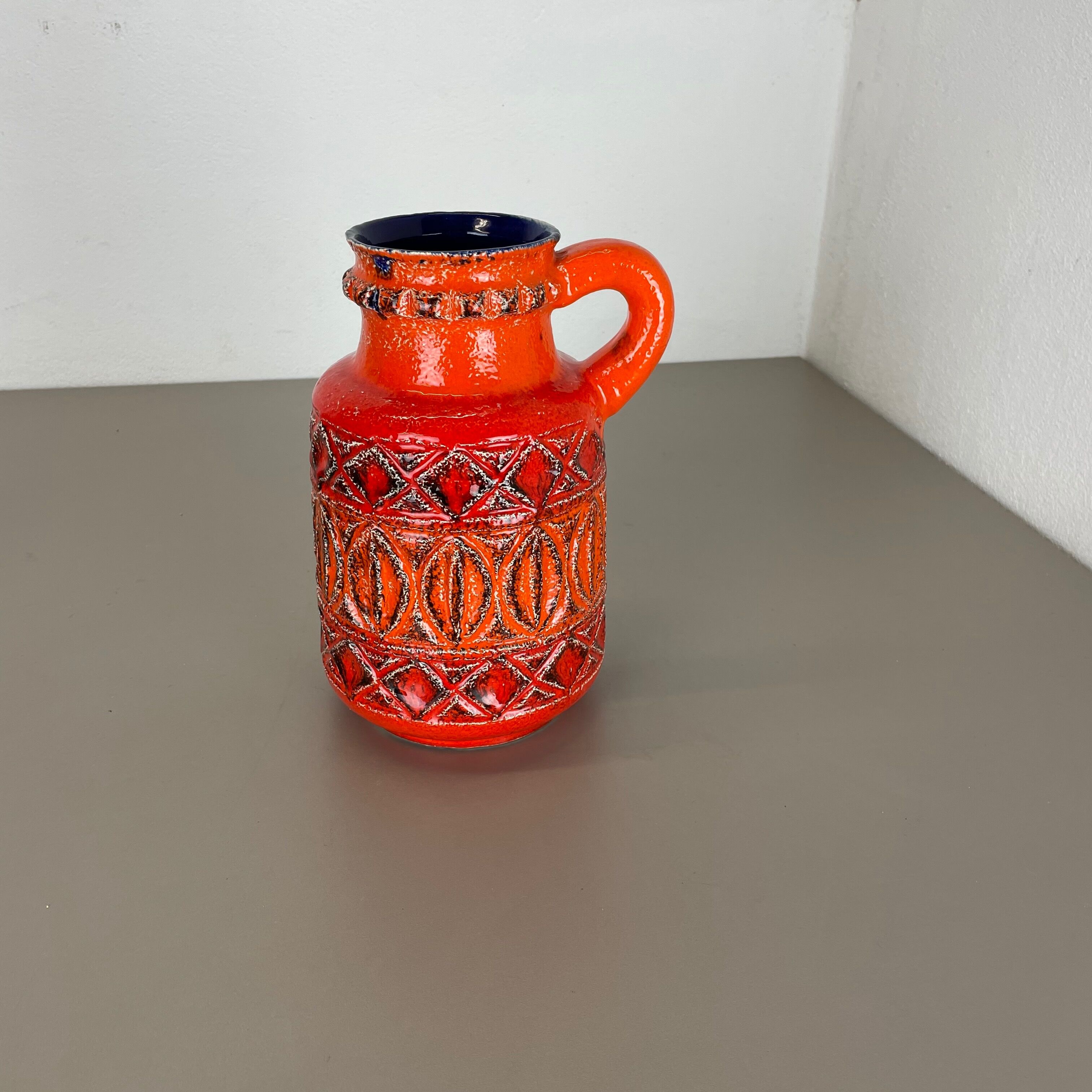 Super Colorful Fat Lava Pottery Vase by Bay Ceramics, Germany, 1970s
