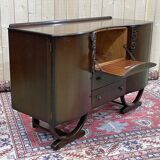 English art deco oak bar