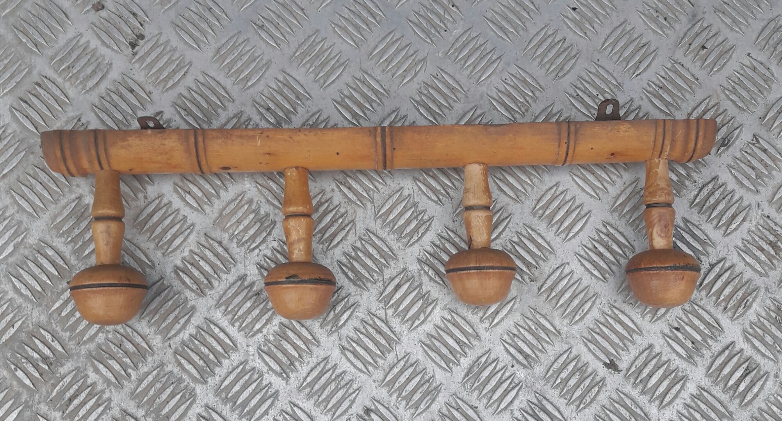 Antique wooden coat rack