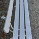Old white garden bench cast iron feet 19th century