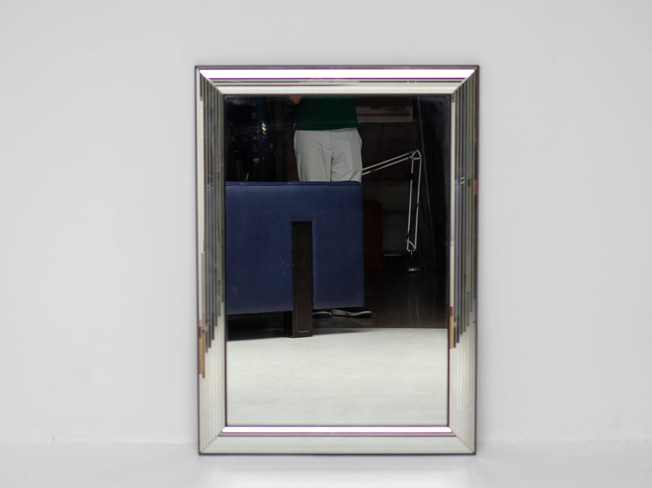Modern wall mirror with multiple facets, Belgium, 1990