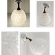Wall lamp glass Clichy white brass porcelain 30s