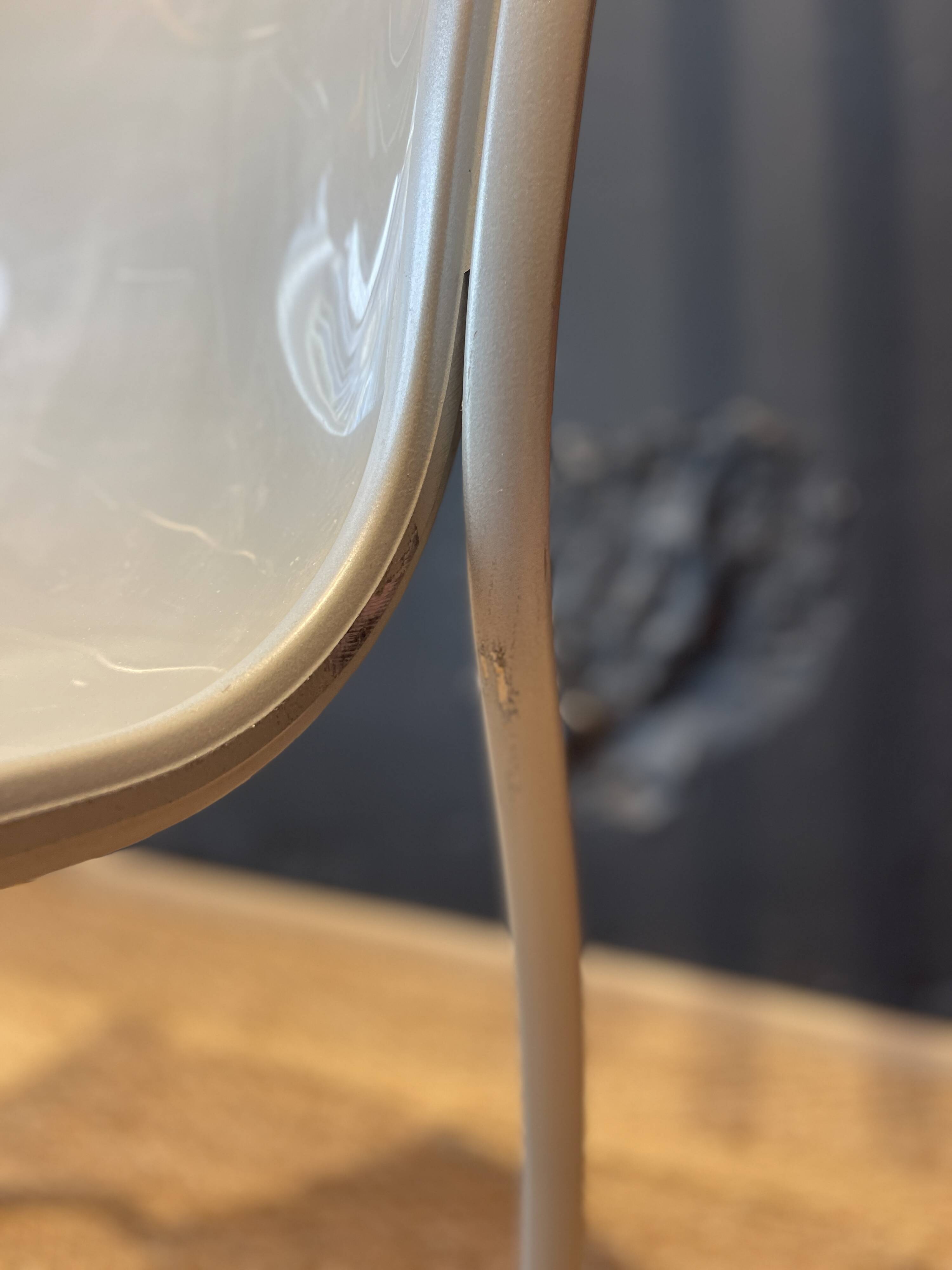 Pair of FPE chairs by Ron Arad for Kartell translucent and red Italy