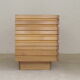 Solid elm three-drawer chest of drawers
