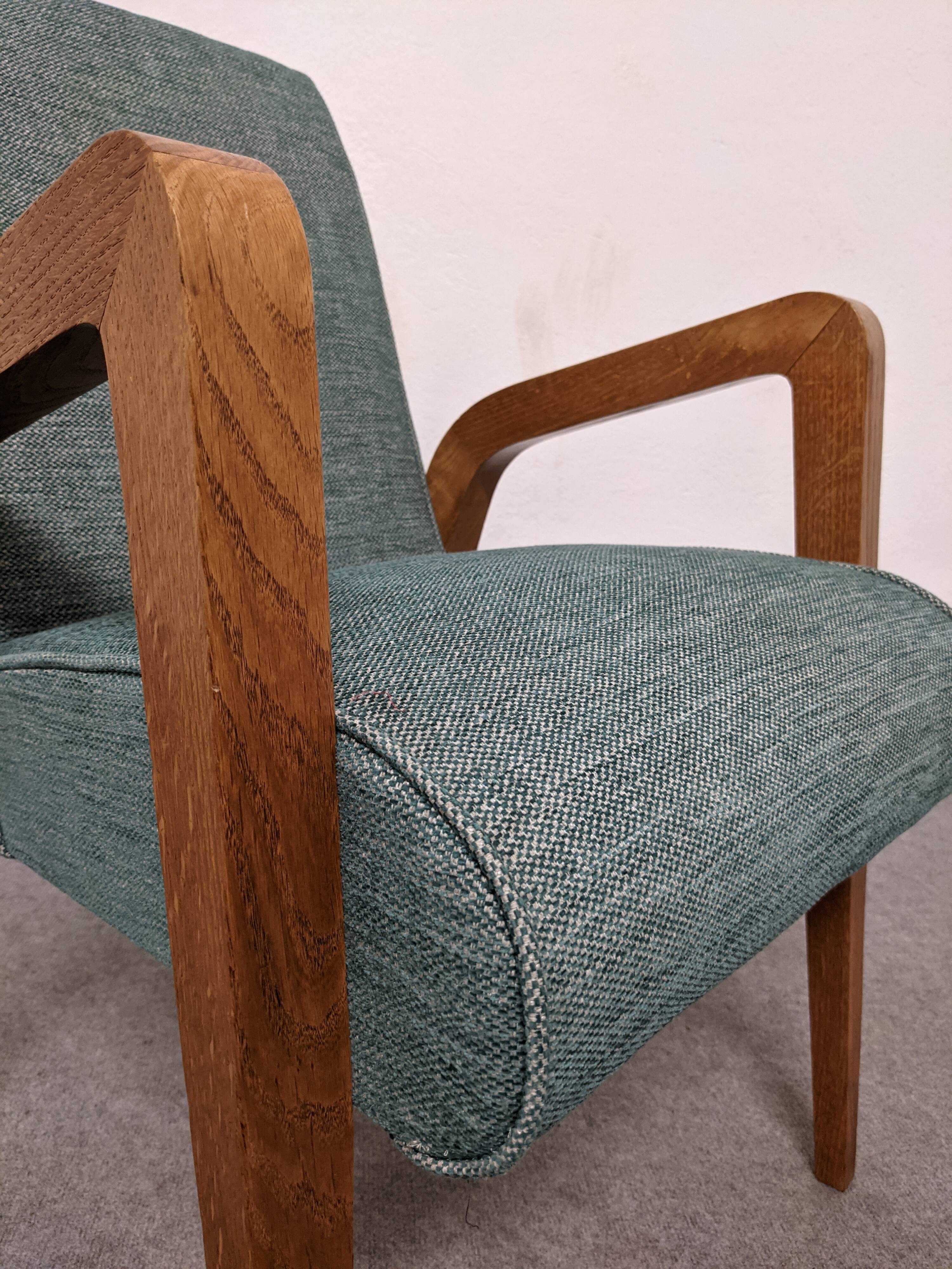 Pair of free span bridges armchairs from the 50s