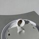 White glass and stainless steel ceiling light