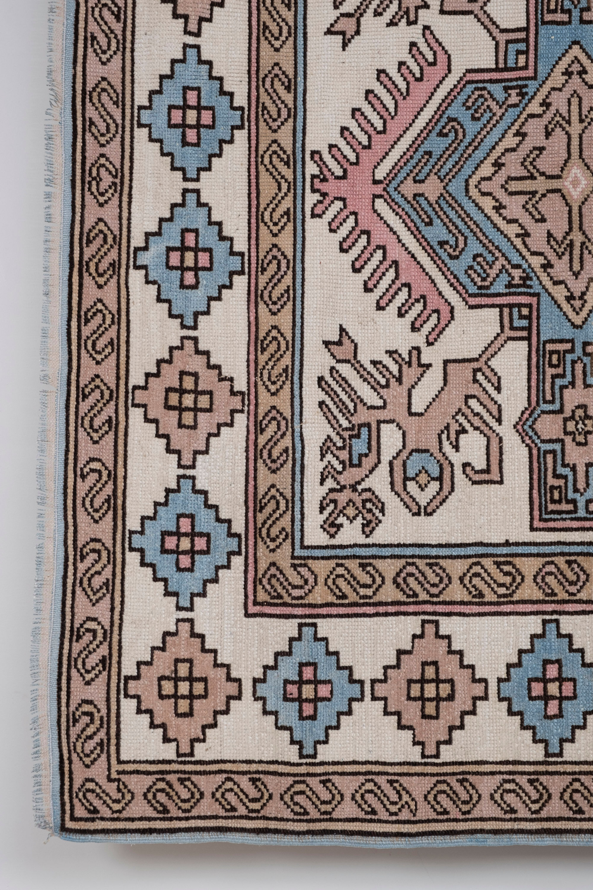 Vintage soft color turkish oushak rug 175 x 244 cm