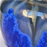 Ceramic Vase Gilbert Métainier (?) Iridescent Blue