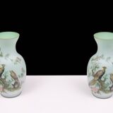 Norleans - Made in Italy - Opaline Glass Hand Painted Vases