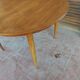 Scandinavian design teak table with extension cord