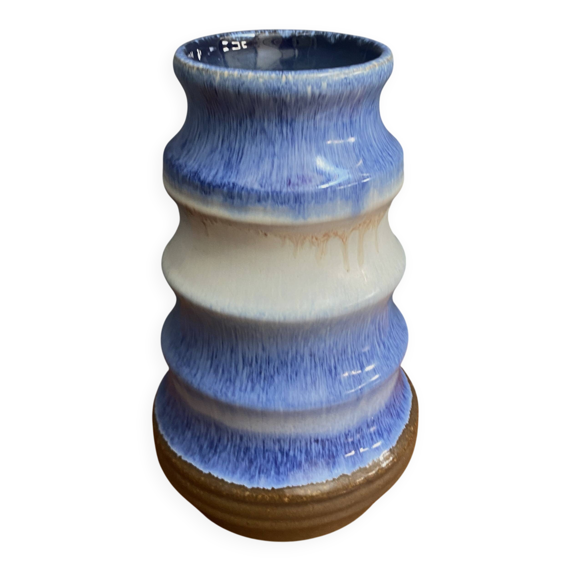 Blue vase by Strehla model 1408 Eastern Germany 1960s