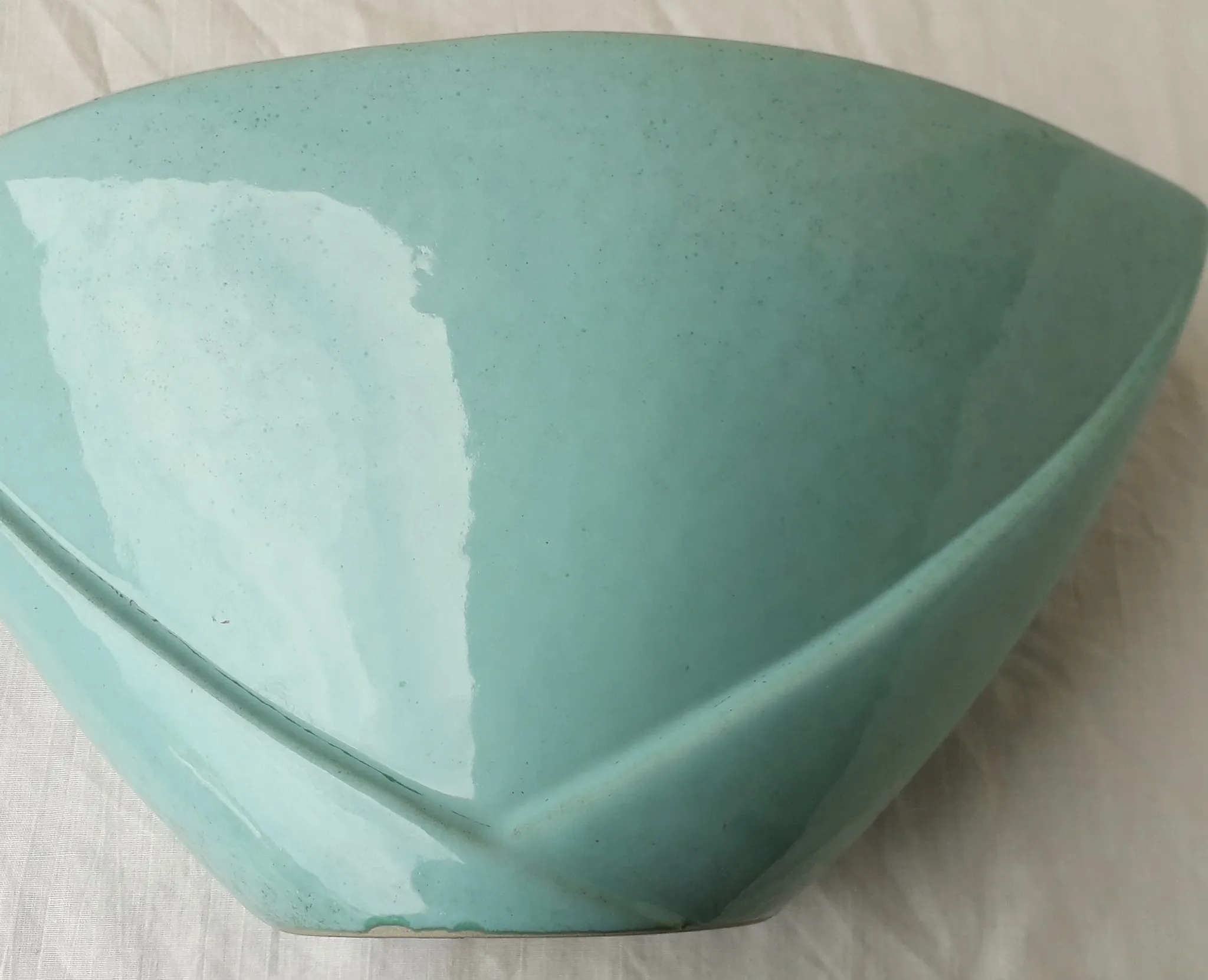 Turquoise ceramic vase