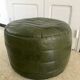 Vintage leather patchork pouf from the 70s