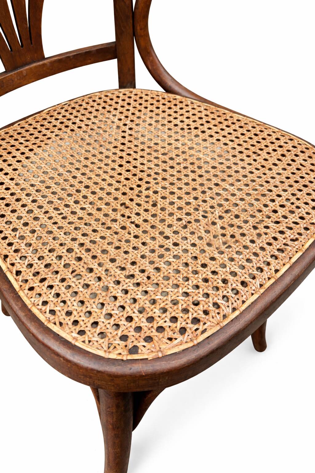 Rare american viennese style office armchair, bent wood, w baumann.