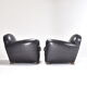 Pair of leather club chairs