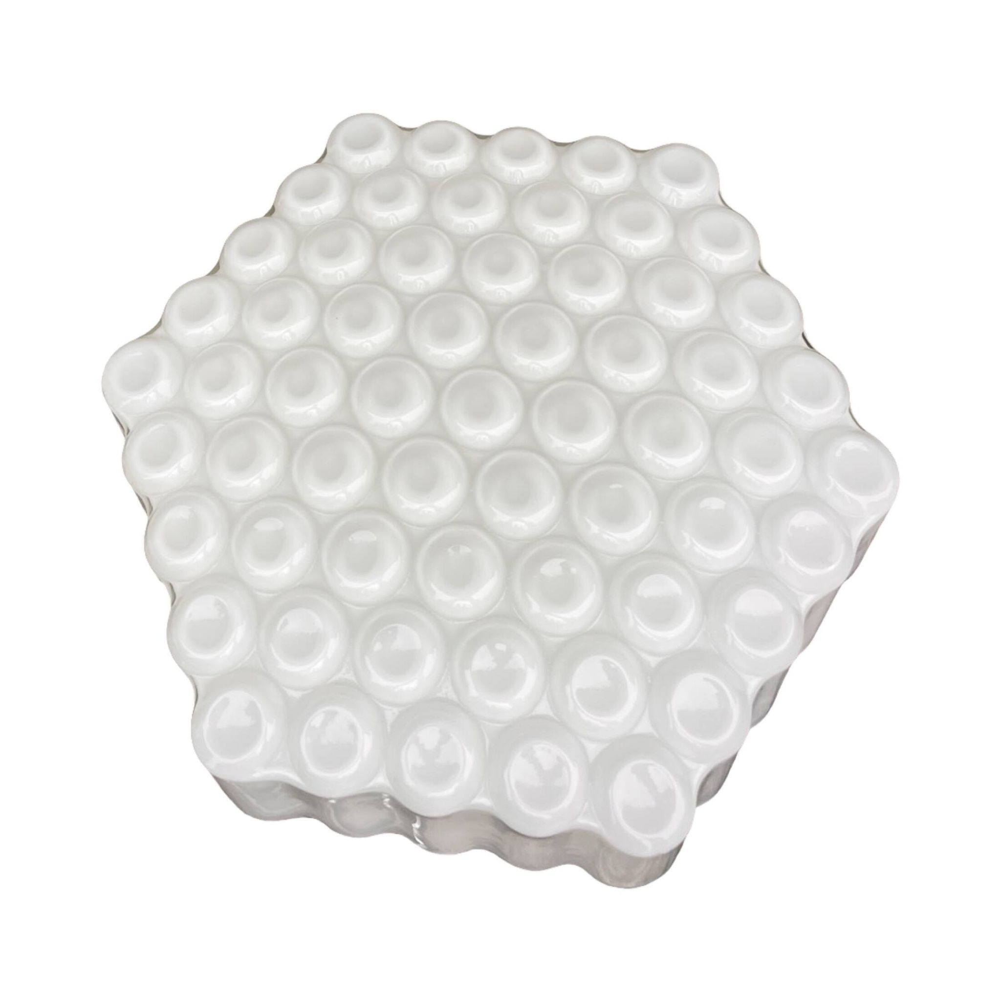 Large Honeycomb wall lamp ceiling lamp Czechoslovakia Kamenický Šenov 1960s